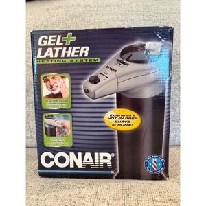 Conair Gel + Lather Heating System Shaving Cream Warmer HGL1R Black Silver New